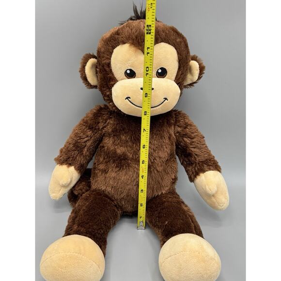 Build A Bear Monkey Brown Plush Stuffed Animal Tan Palm Tag 2017 No Sound 17” - Picture 3 of 11